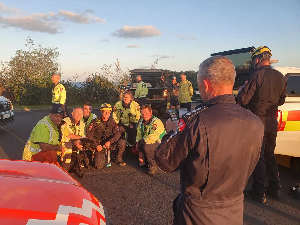 Dog Rescued After Spending the Day on a Cliff Face photo