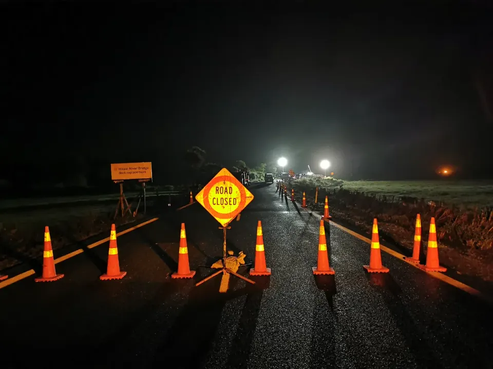 Delays with final sealing of Hikuai One Lane Bridge photo