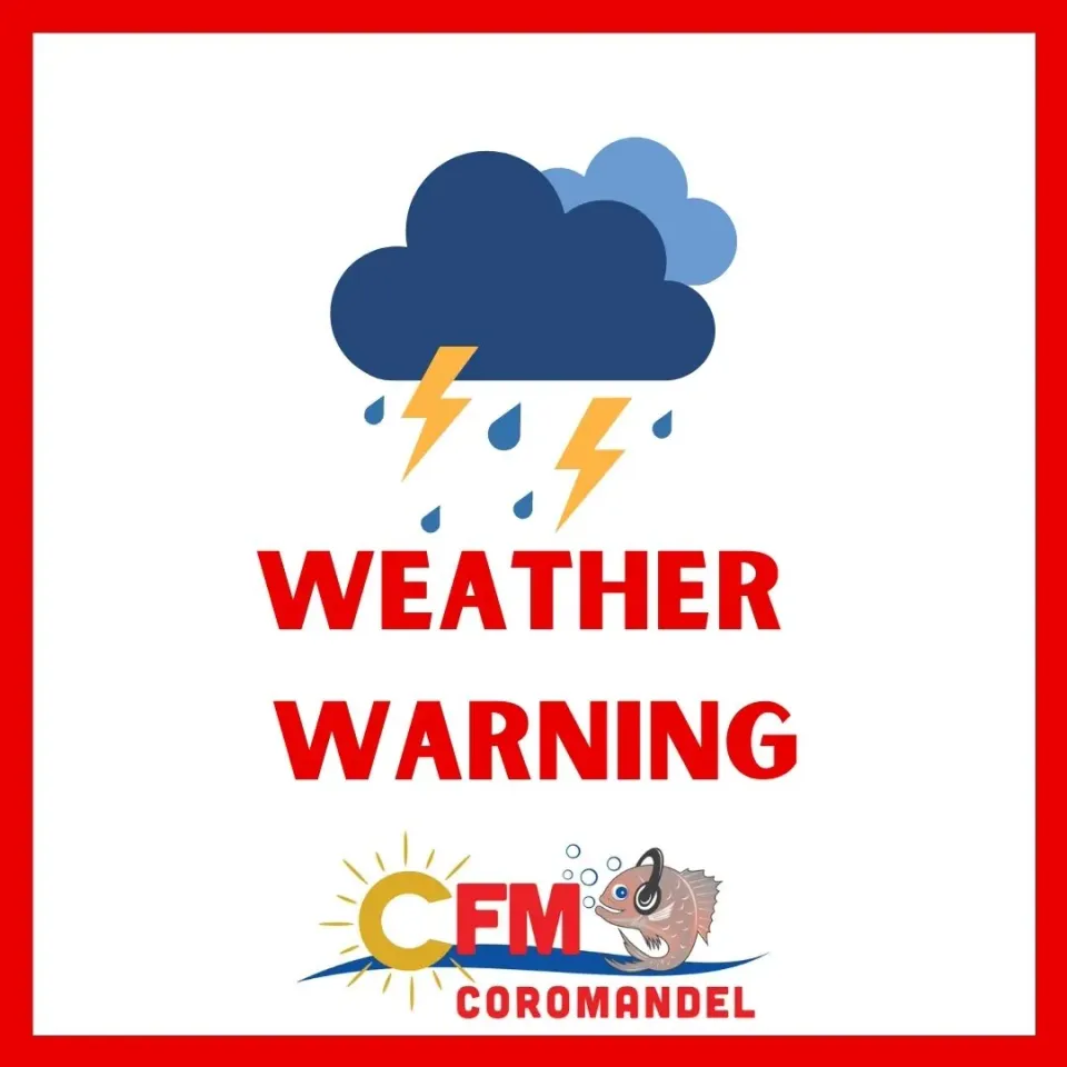 COROMANDEL ON ORANGE RAIN WARNING FROM 6PM TUEDAY EVENING photo